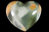 Wide, Polychrome Jasper Heart - Madagascar #118649-1